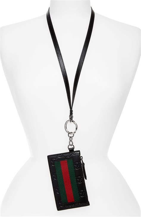 fake gucci card case|gucci card case with lanyard.